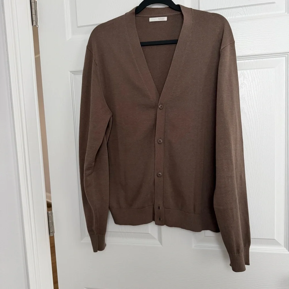 Zara Men's Dark Brown Cardigan Sweater - Picture 2 of 7